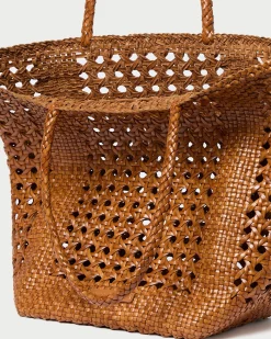Best Loeffler Randall Angelo Timber Woven Leather Tote Timber /><noscript><img width=