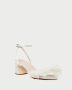 New Loeffler Randall Aria Pearl Organza Heeled Sandal Pearl />