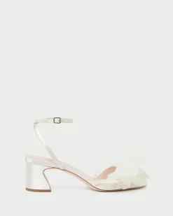 New Loeffler Randall Aria Pearl Organza Heeled Sandal Pearl />