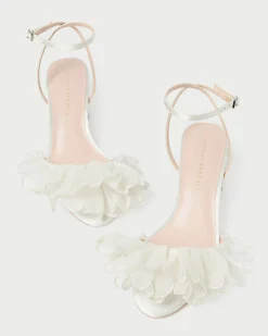 New Loeffler Randall Aria Pearl Organza Heeled Sandal Pearl /><noscript><img width=