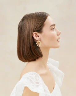 Clearance Loeffler Randall Atticus Gold Twisted Hoop Earrings Gold /><noscript><img width=