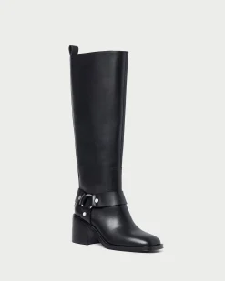 Loeffler Randall Audrey Black Tall Engineer Boot Black />