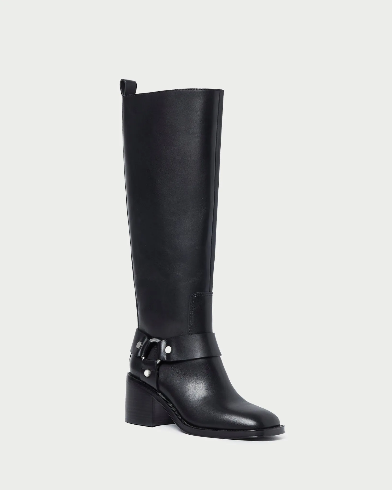 Loeffler Randall Audrey Black Tall Engineer Boot Black />