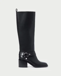 Loeffler Randall Audrey Black Tall Engineer Boot Black />
