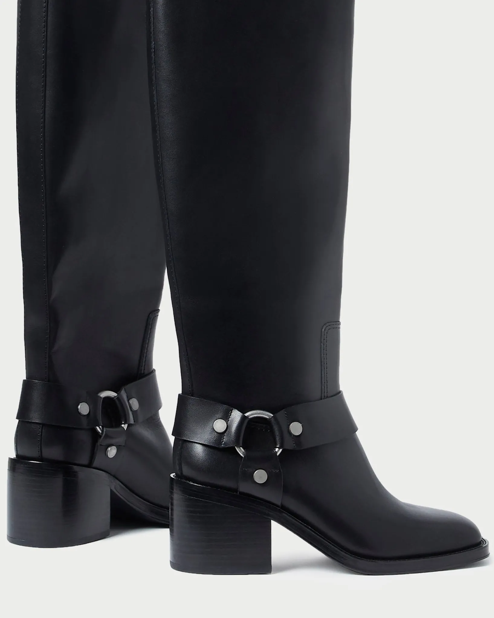 Loeffler Randall Audrey Black Tall Engineer Boot Black />