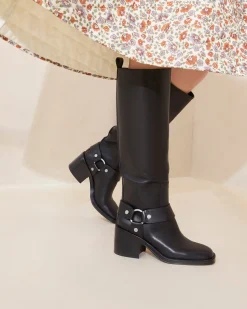 Loeffler Randall Audrey Black Tall Engineer Boot Black /><noscript><img width=