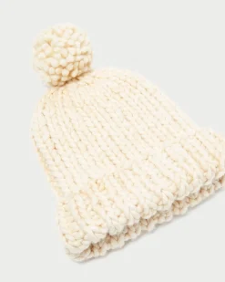 Online Loeffler Randall Ava Knit Pompom Hat Cream