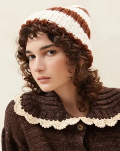 Online Loeffler Randall Ava Knit Pompom Hat Cream