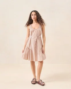 Loeffler Randall Avi Brown Gingham Swing Dress Brown Gingham />