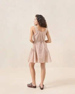 Loeffler Randall Avi Brown Gingham Swing Dress Brown Gingham /><noscript><img width=