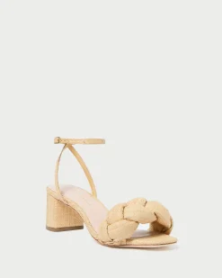 Loeffler Randall Avril Natural Raffia Heeled Sandal Natural />