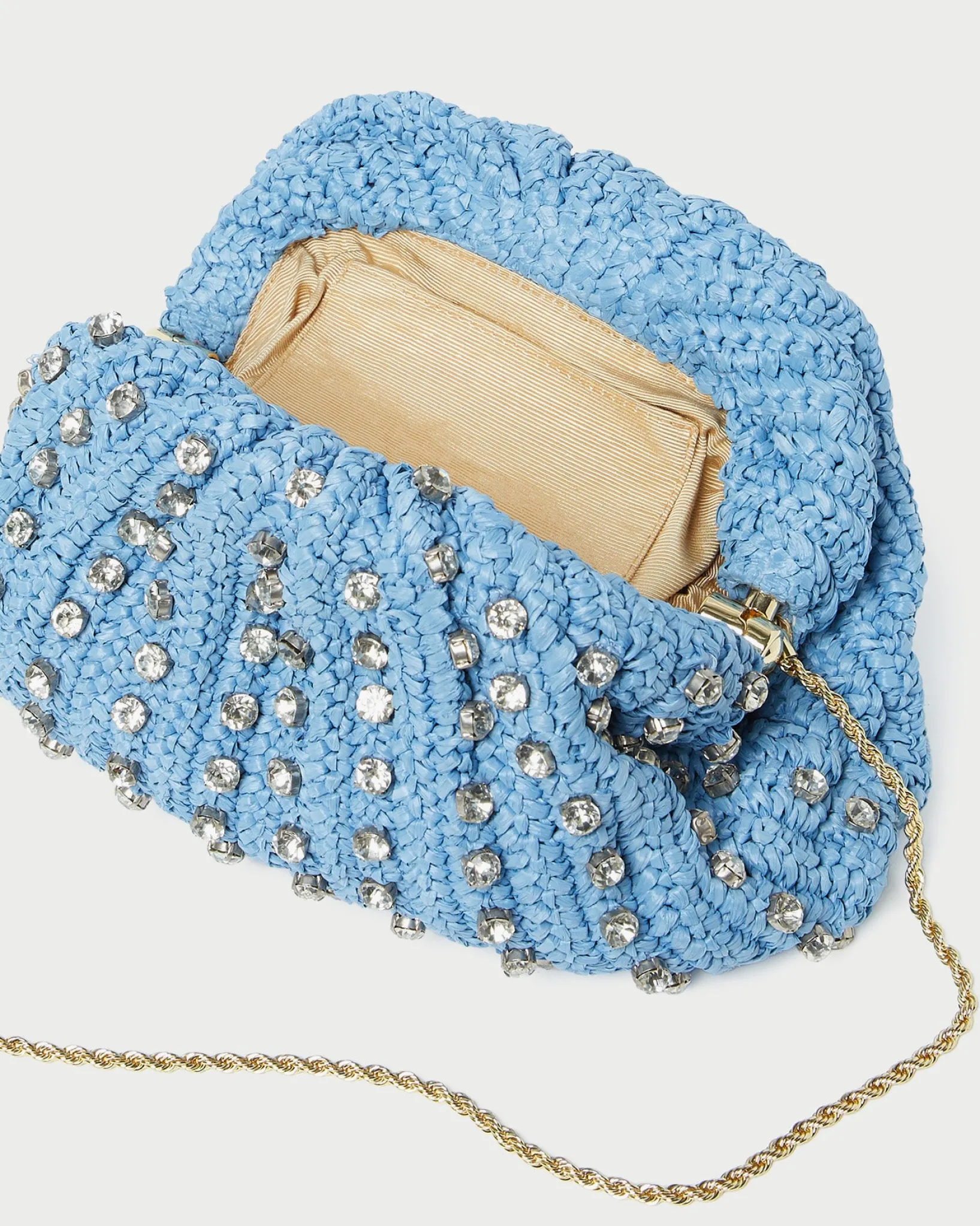 Clearance Loeffler Randall Bailey Pleated Dome Clutch Natural
