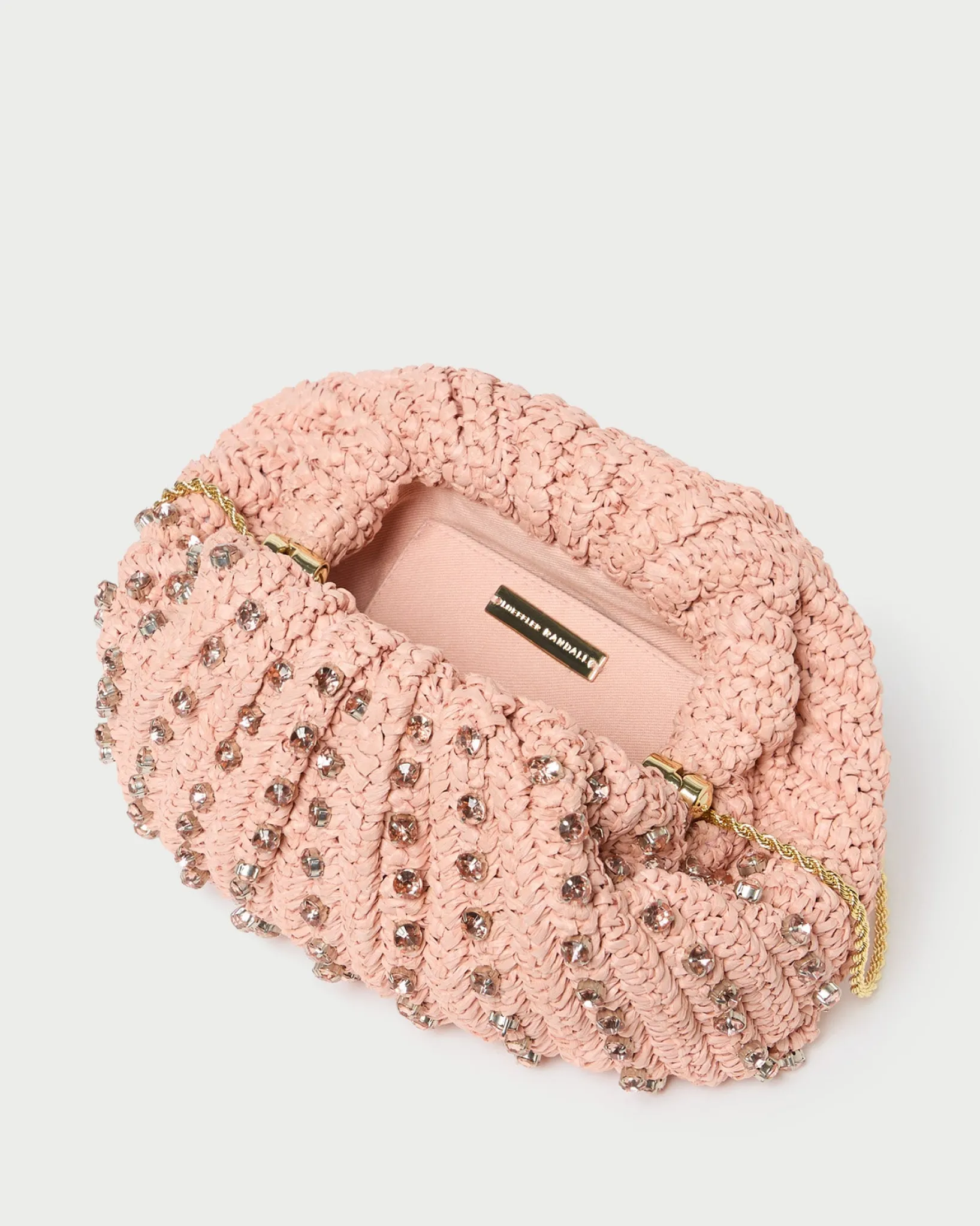 Clearance Loeffler Randall Bailey Pleated Dome Clutch Natural