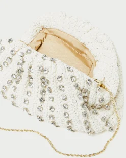 Online Loeffler Randall Bailey White Pleated Dome Clutch Beauty