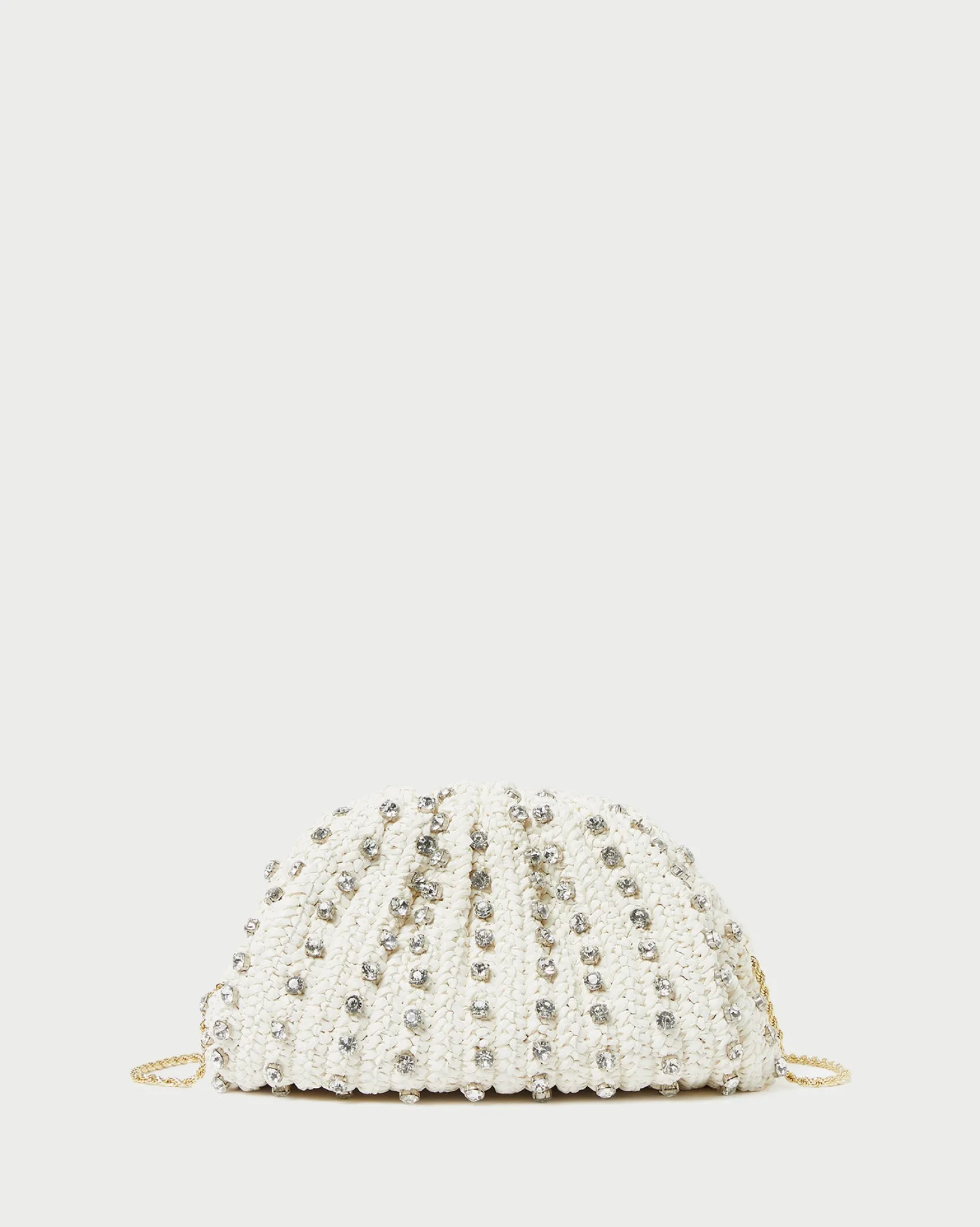 Best Loeffler Randall Bailey White/Crystal Dome Clutch White/Clear