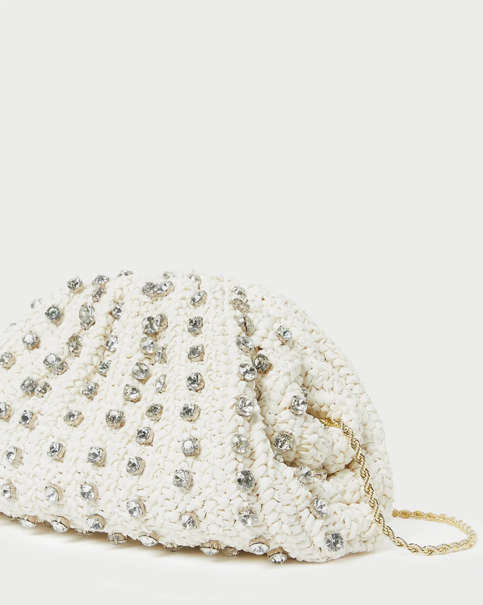 Best Loeffler Randall Bailey White/Crystal Dome Clutch White/Clear