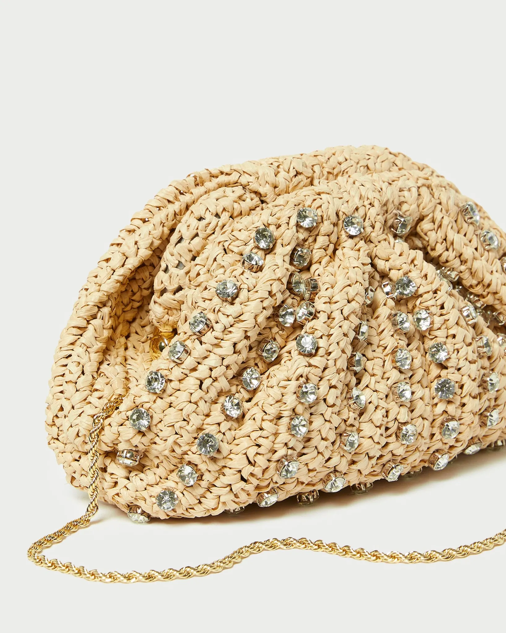 Best Loeffler Randall Bailey White/Crystal Dome Clutch White/Clear