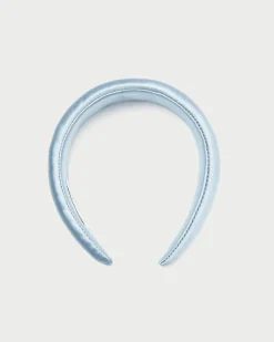 Hot Loeffler Randall Bellamy Blue Satin Puffy Headband Light Blue
