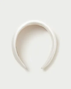 Hot Loeffler Randall Bellamy Blue Satin Puffy Headband Light Blue