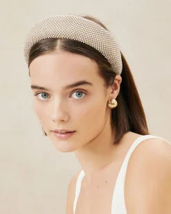Hot Loeffler Randall Bellamy Blue Satin Puffy Headband Light Blue