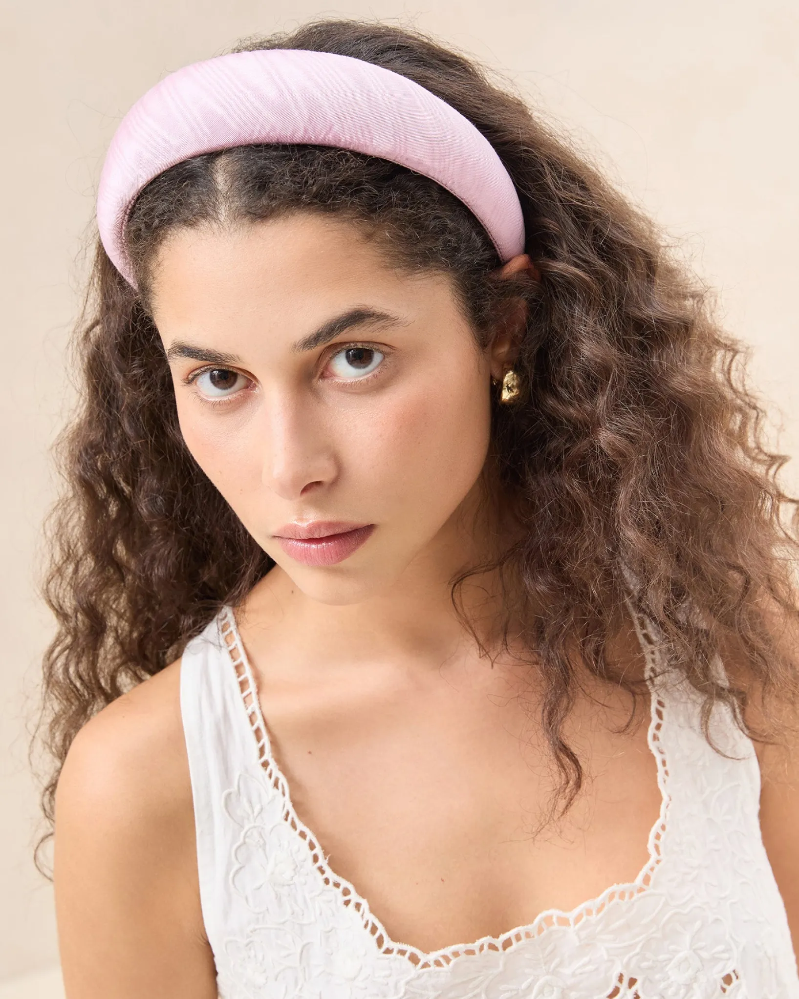 Clearance Loeffler Randall Bellamy Satin Headband Cream