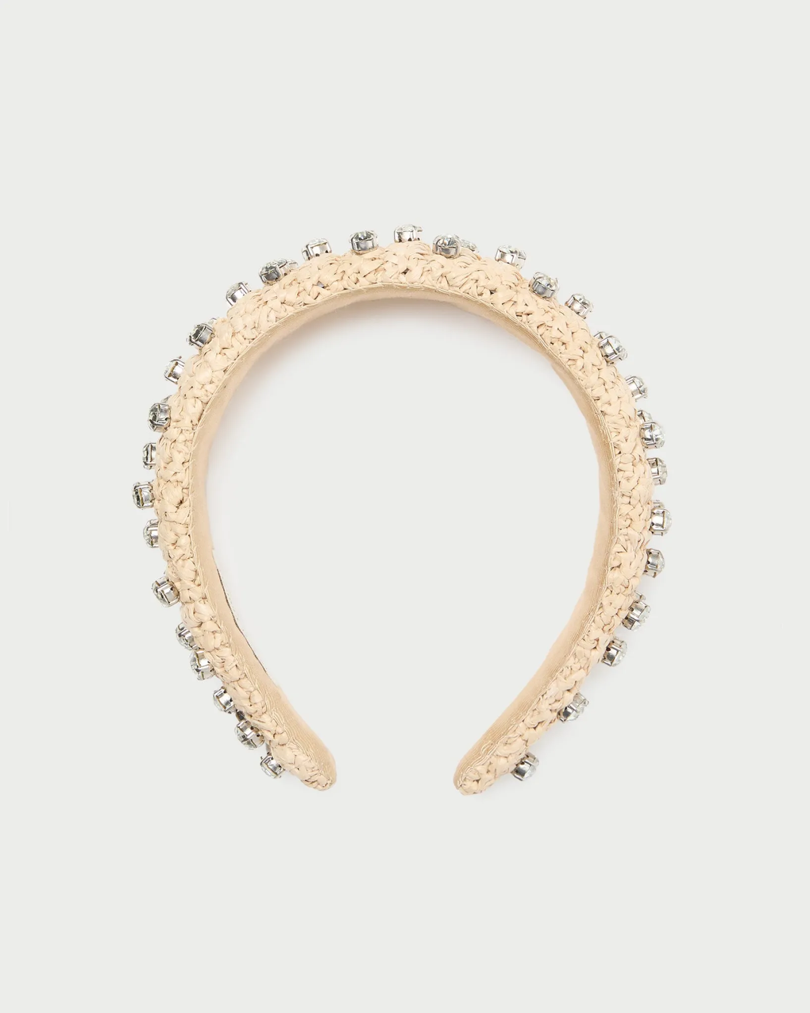 Discount Loeffler Randall Bellamy Natural/Crystal Puffy Headband Natural/Clear