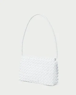 New Loeffler Randall Billie Leather Shoulder Bag White