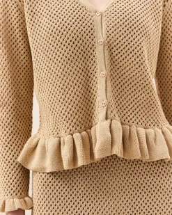 Clearance Loeffler Randall Birdie Butter Cardigan Butter />