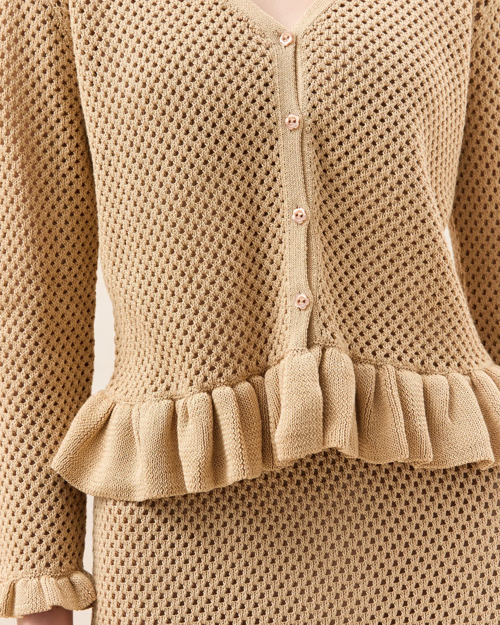 Clearance Loeffler Randall Birdie Butter Cardigan Butter />