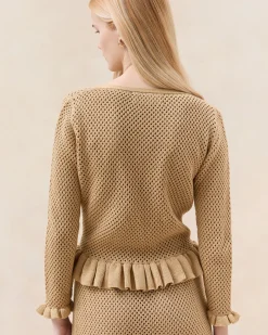 Clearance Loeffler Randall Birdie Butter Cardigan Butter /><noscript><img width=
