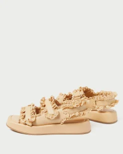 Hot Loeffler Randall Blaise Raffia Platform Sandal Brown