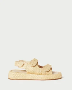 Hot Loeffler Randall Blaise Raffia Platform Sandal Brown