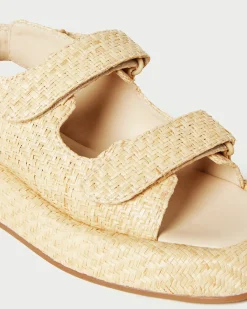 Hot Loeffler Randall Blaise Raffia Platform Sandal Brown