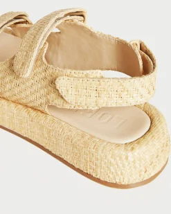 Hot Loeffler Randall Blaise Raffia Platform Sandal Brown