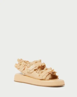 Hot Loeffler Randall Blaise Raffia Platform Sandal Brown