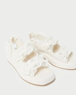 Clearance Loeffler Randall Blaise Raffia Platform Sandal Natural