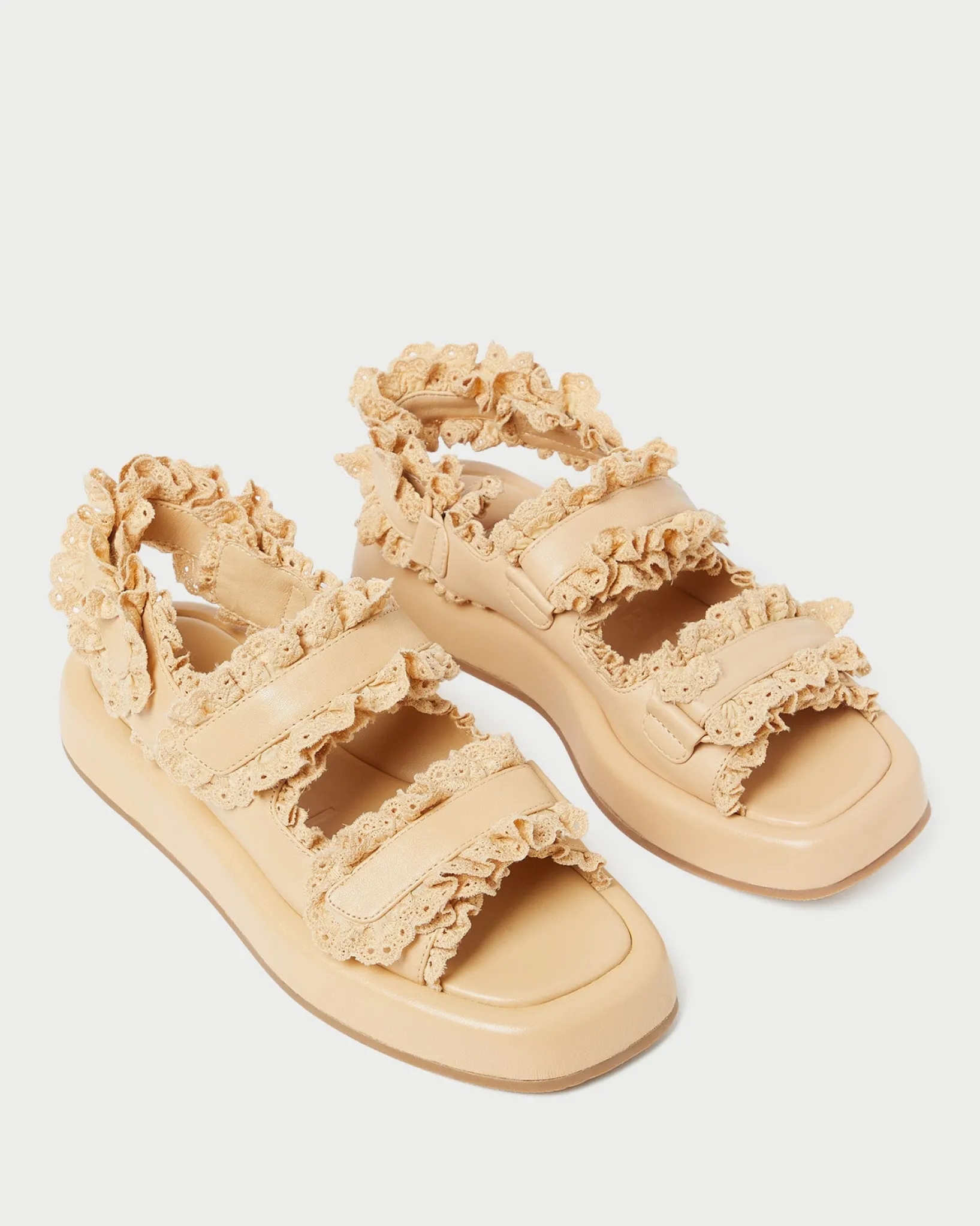 Hot Loeffler Randall Blaise Leather Platform Sandal White