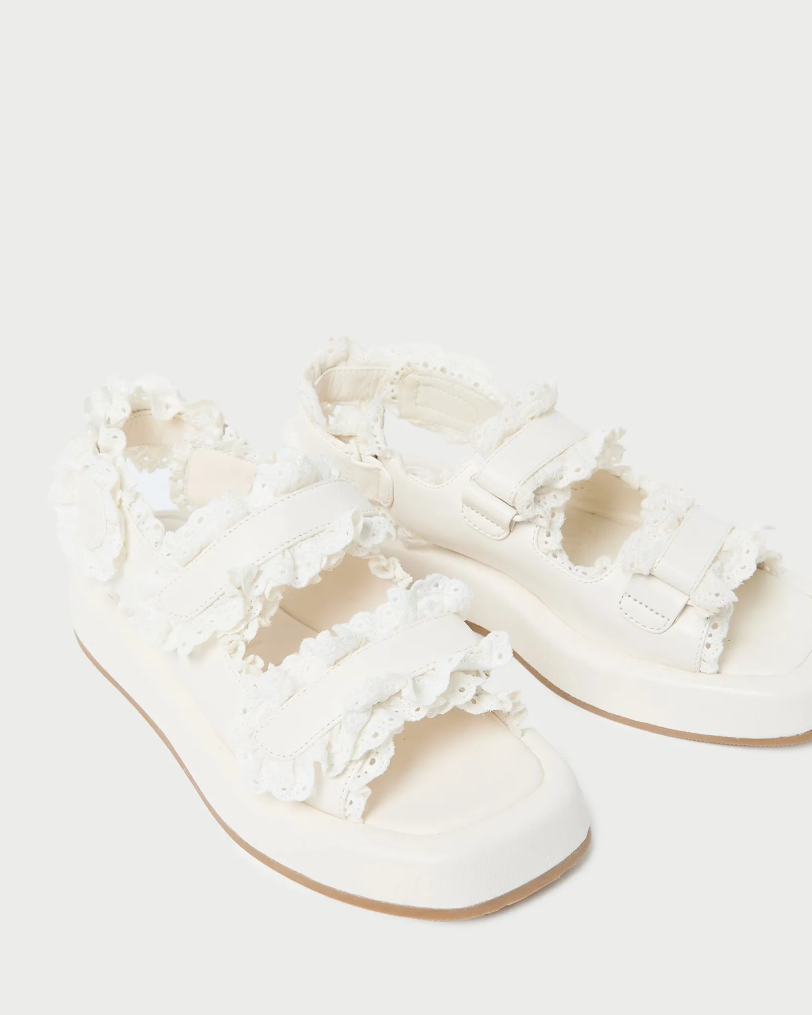 Hot Loeffler Randall Blaise Leather Platform Sandal White