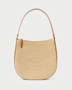 Outlet Loeffler Randall Bowen Natural Straw Hobo Natural/Cognac />