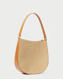 Outlet Loeffler Randall Bowen Natural Straw Hobo Natural/Cognac />