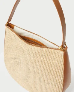 Outlet Loeffler Randall Bowen Natural Straw Hobo Natural/Cognac /><noscript><img width=