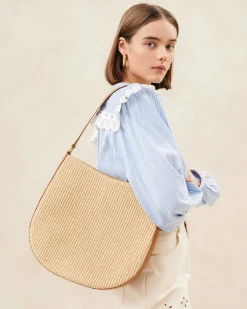 Outlet Loeffler Randall Bowen Natural Straw Hobo Natural/Cognac /><noscript><img width=