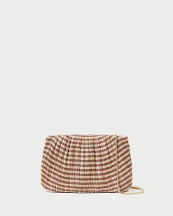 Best Loeffler Randall Brit Pleated Clutch Brown Gingham