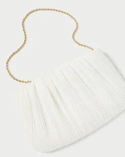 Best Loeffler Randall Brit Pleated Clutch Brown Gingham