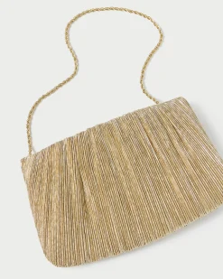 Best Loeffler Randall Brit Pleated Clutch Brown Gingham