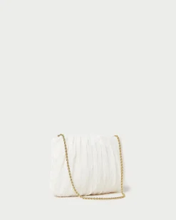 Outlet Loeffler Randall Brit Flat Pleated Clutch Cream