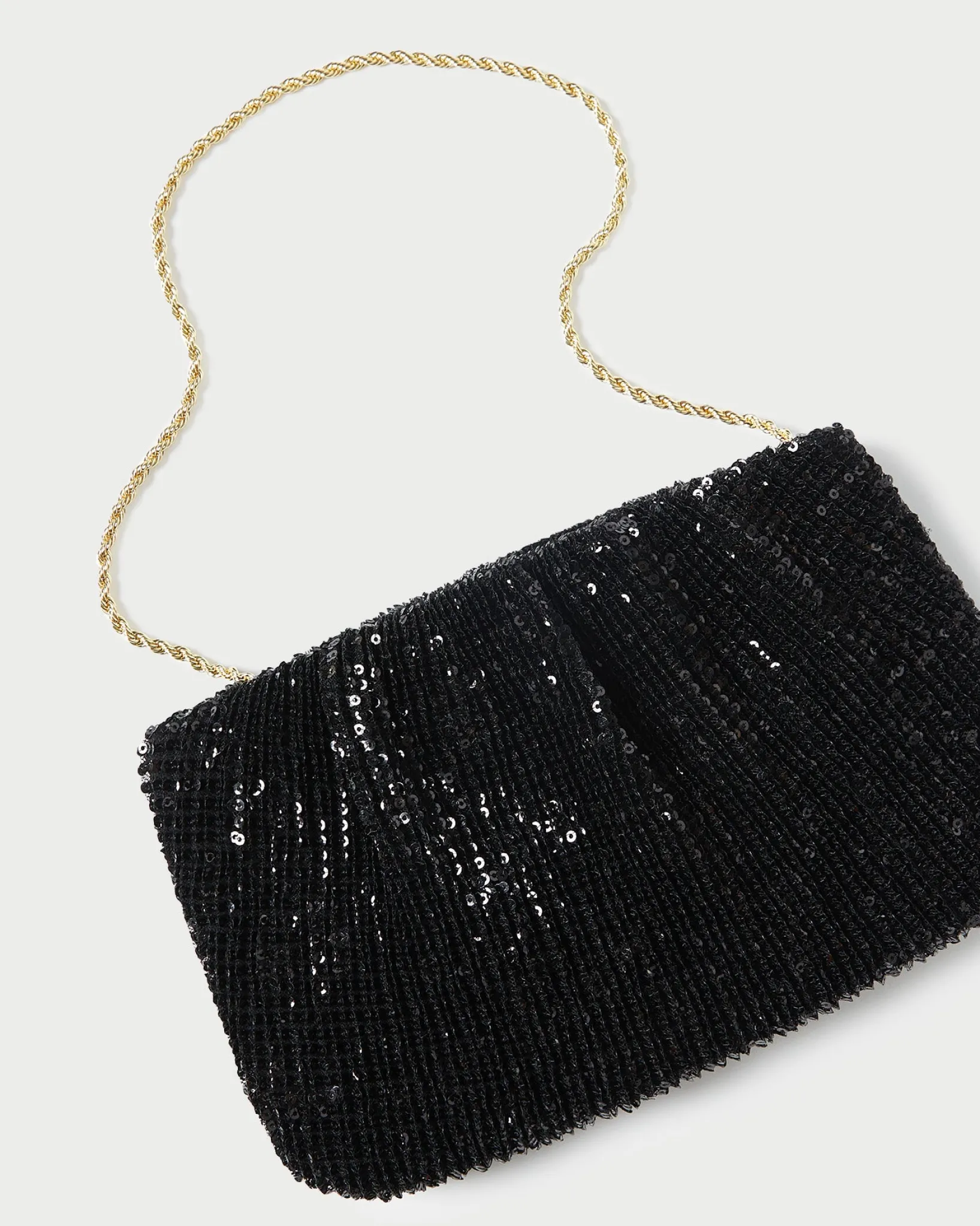 Clearance Loeffler Randall Brit Lamé Pleated Clutch Gold