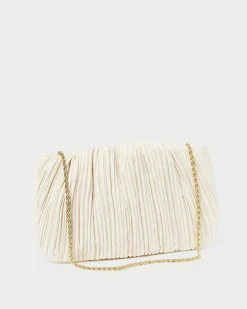Hot Loeffler Randall Brit Flat Pleated Clutch Natural