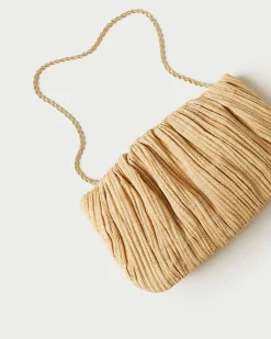 Loeffler Randall Brit Flat Pleated Clutch Pearl