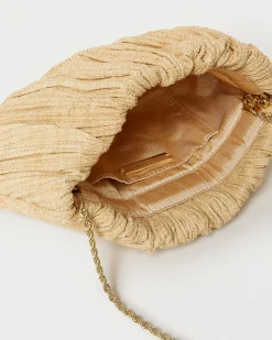 Loeffler Randall Brit Flat Pleated Clutch Pearl